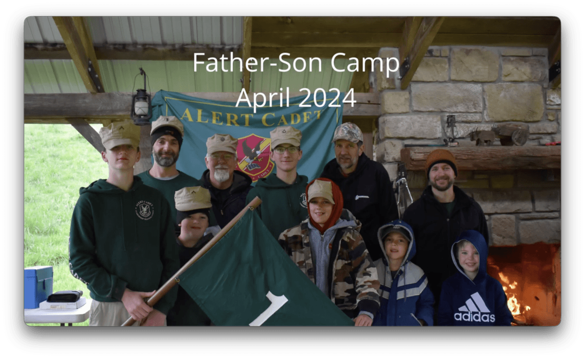 Father-Son Camp April 2024 - ALERT Cadet